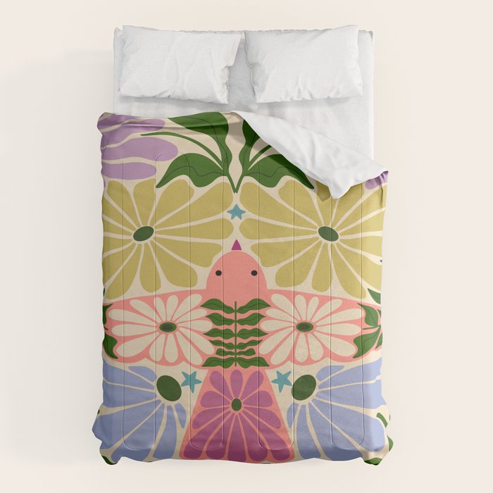 New Beginning - Floral Bird and Butterfly Comforter Gallery Image 6