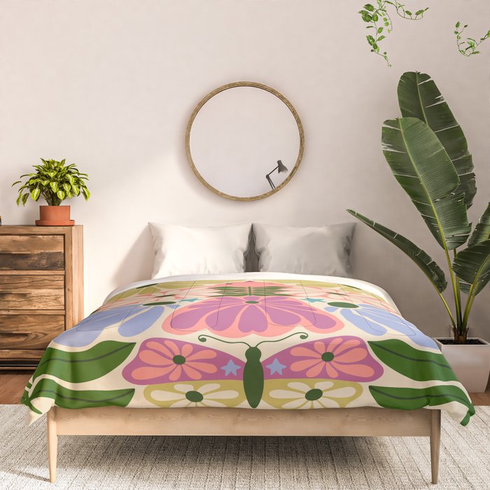 New Beginning - Floral Bird and Butterfly Comforter Gallery Image 3