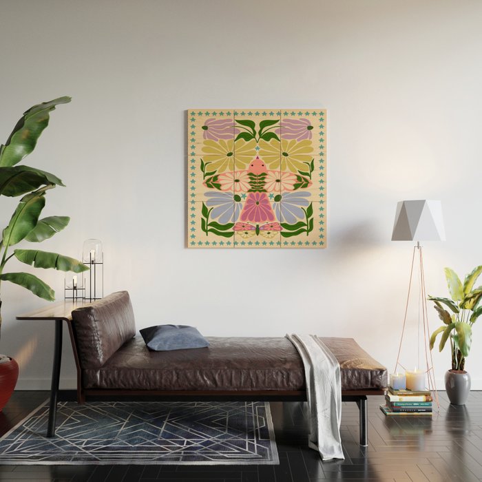 New Beginning - Floral Bird and Butterfly Wood Wall Art Gallery Image 2