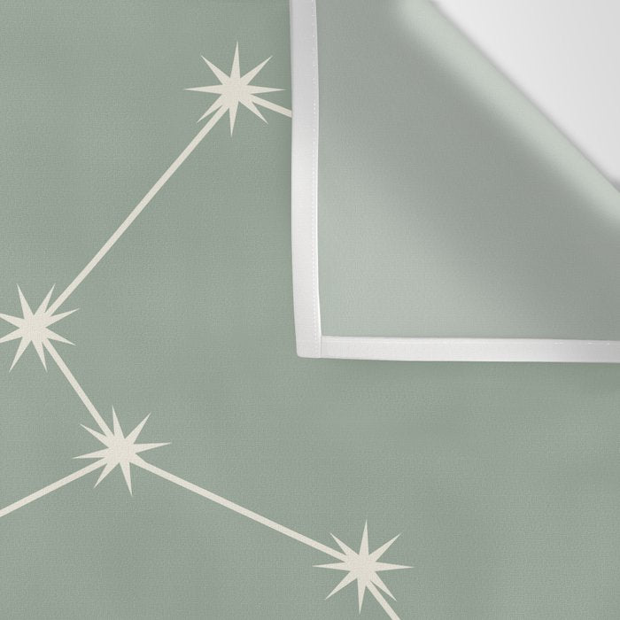 Leo Zodiac Star Constellation Line Art Soft Sage Wall Tapestry Gallery Image 3