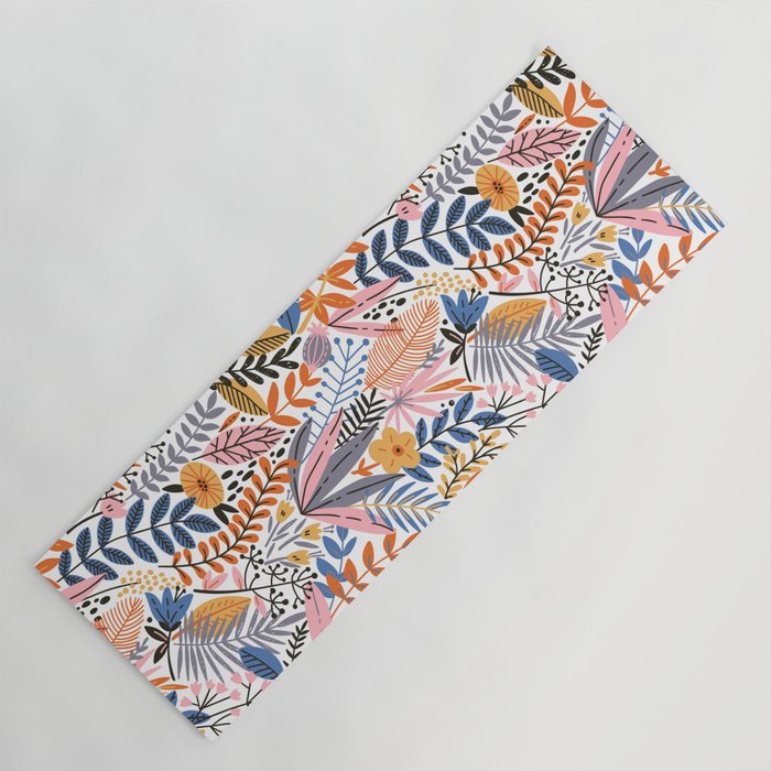 Colorful Jungle Garden Yoga Mat Gallery Image 1
