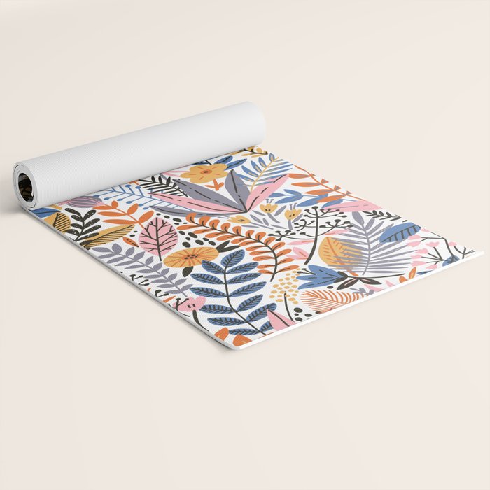 Colorful Jungle Garden Yoga Mat Gallery Image 2