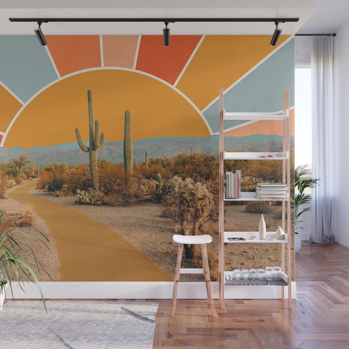 Desert Sun Wall Mural Gallery Image 1