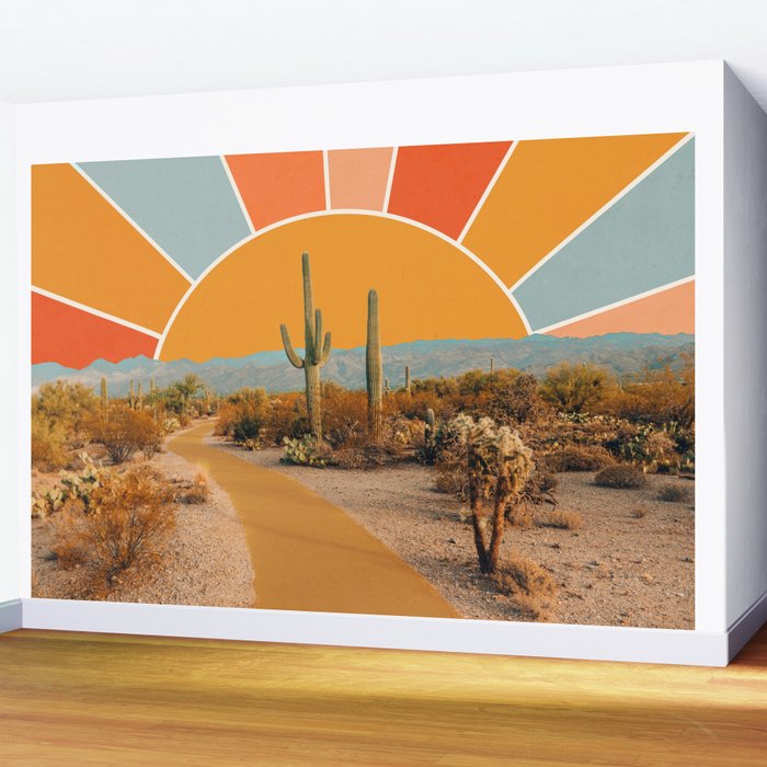 Desert Sun Wall Mural Gallery Image 2