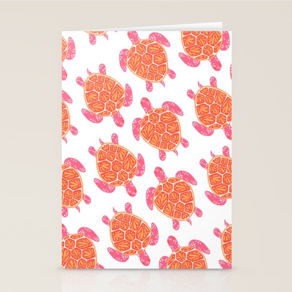 Sea Turtle - Melon Palette Stationery Card Gallery Image 1