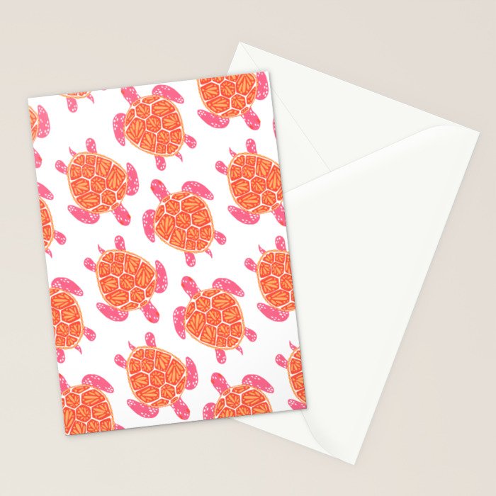 Sea Turtle - Melon Palette Stationery Card Gallery Image 2