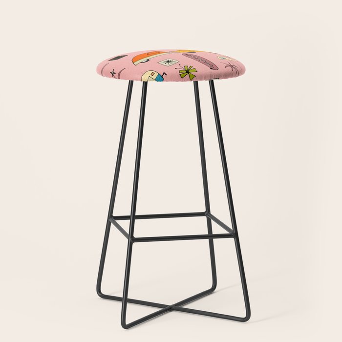 Vintage kitsch Pink Stool Gallery Image 1
