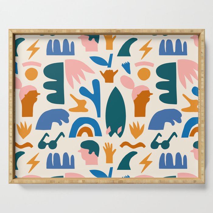 Vaya a la playa Serving Tray Gallery Image 1