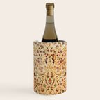 Antique Persian Rug Print With Gold Field Wine Chiller Gallery Image 1