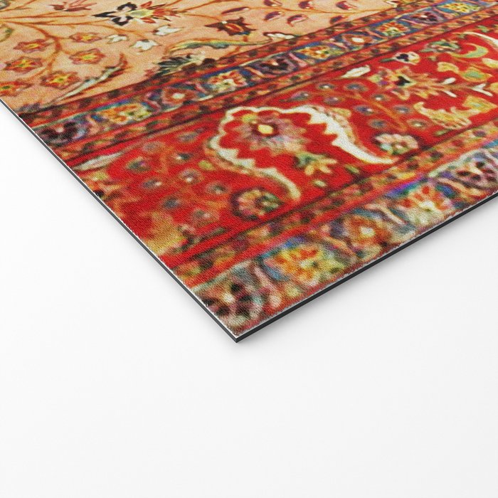 Antique Persian Rug Print With Gold Field Welcome Mat Gallery Image 2
