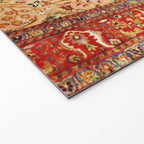 Antique Persian Rug Print With Gold Field Welcome Mat Gallery Image 2