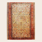Antique Persian Rug Print With Gold Field Poster Gallery Image 4