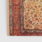 Antique Persian Rug Print With Gold Field Poster Gallery Image 3
