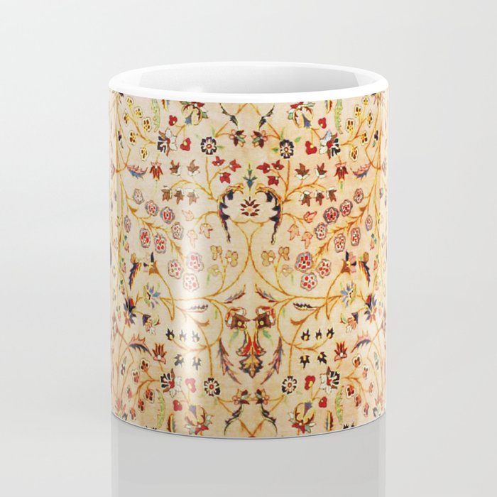 Antique Persian Rug Print With Gold Field Coffee Mug Gallery Image 4