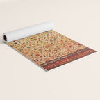 Antique Persian Rug Print With Gold Field Yoga Mat Gallery Image 2