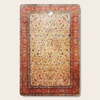 Antique Persian Rug Print With Gold Field Cutting Board Gallery Image 1