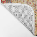 Antique Persian Rug Print With Gold Field Bath Mat Gallery Image 2
