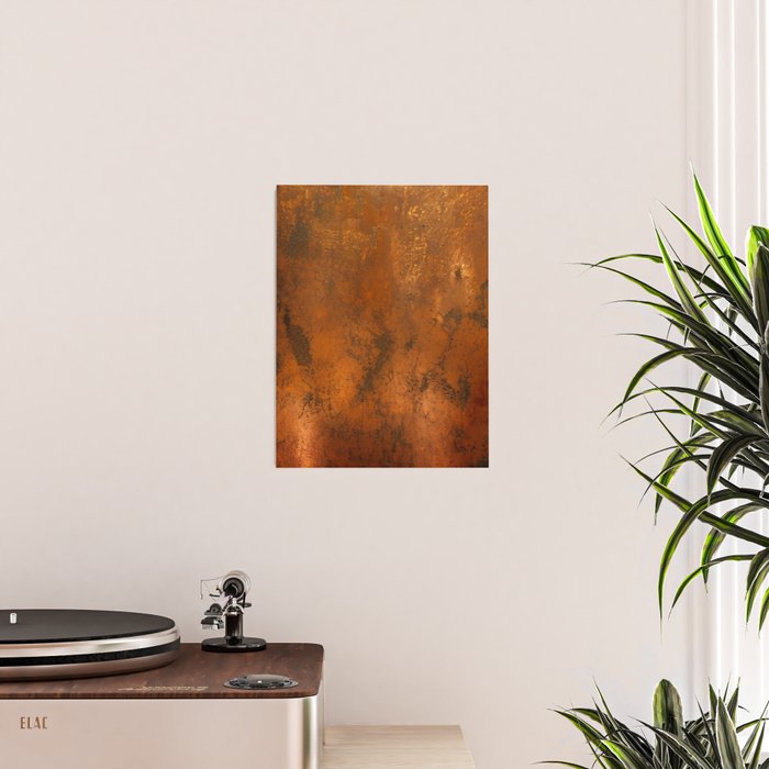 Aesthetic Rust Copper Japandi Art Poster Gallery Image 2