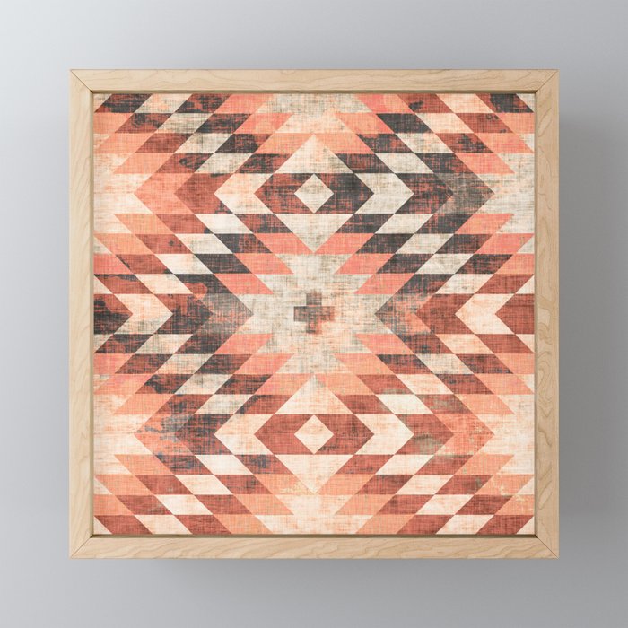 native coral diamond Mini Art Print Gallery Image 1