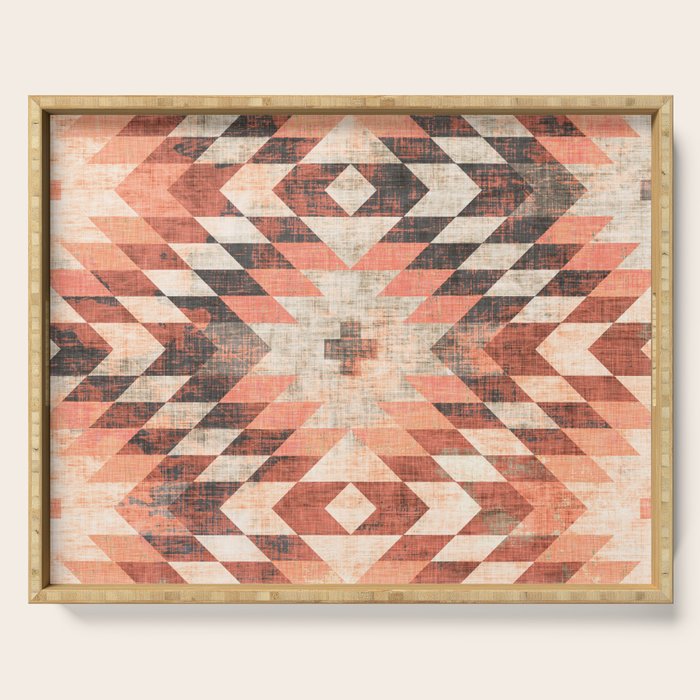 native coral diamond Serving Tray Gallery Image 1