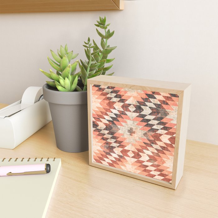 native coral diamond Mini Art Print Gallery Image 2