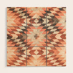 native coral diamond Wood Wall Art Gallery Image 1