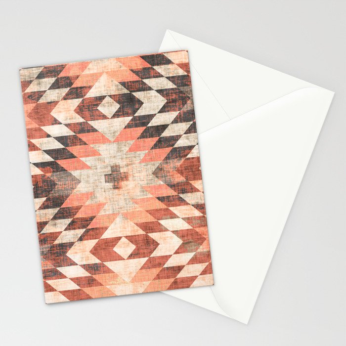 native coral diamond Stationery Card Gallery Image 2