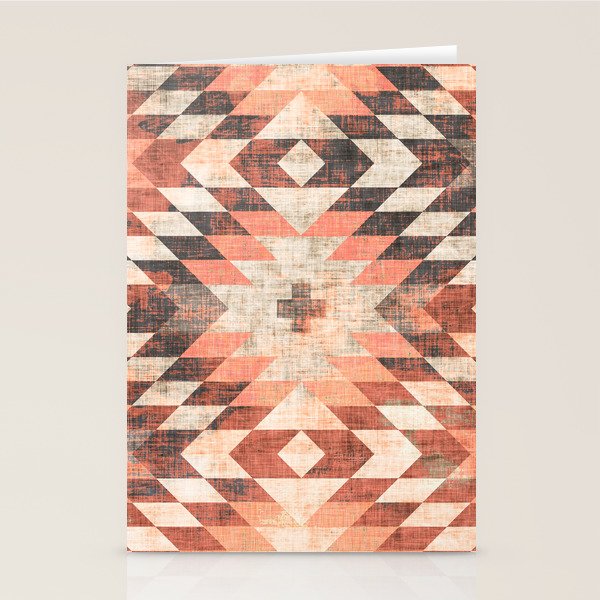 native coral diamond Stationery Card Gallery Image 2