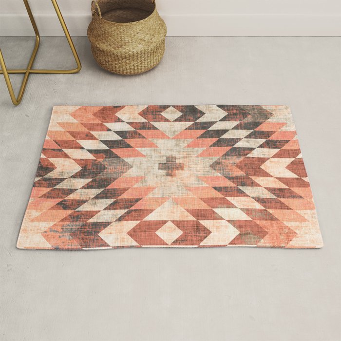 native coral diamond Rug Gallery Image 1