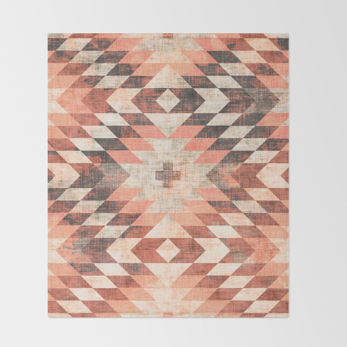native coral diamond Throw Blanket Gallery Image 2