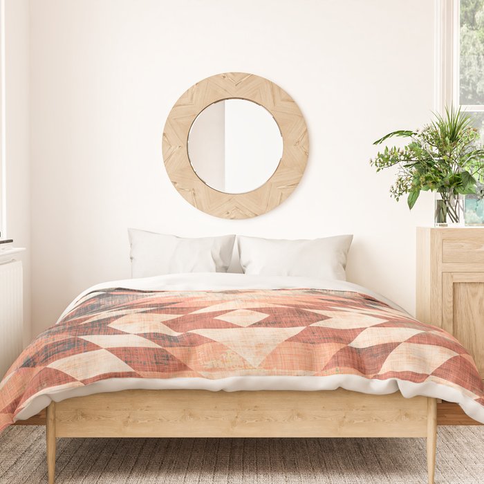 native coral diamond Duvet Cover Gallery Image 3