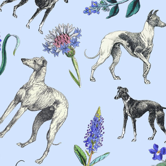 GREYHOUND DOGS and Blue Meadow Botanical Pattern  Coffee Mug Gallery Image 2