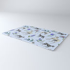 GREYHOUND DOGS and Blue Meadow Botanical Pattern  Rug Gallery Image 3