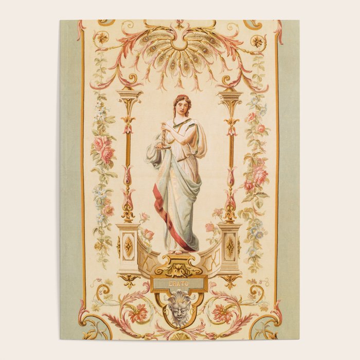 French Aubusson  Antique Tapestry Print Poster Gallery Image 4