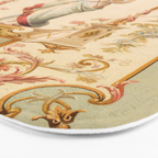 French Aubusson  Antique Tapestry Print Bath Mat Gallery Image 3