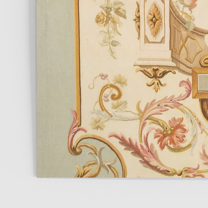 French Aubusson  Antique Tapestry Print Poster Gallery Image 3