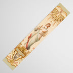 French Aubusson  Antique Tapestry Print Table Runner Gallery Image 3