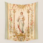 French Aubusson  Antique Tapestry Print Wall Tapestry Gallery Image 4