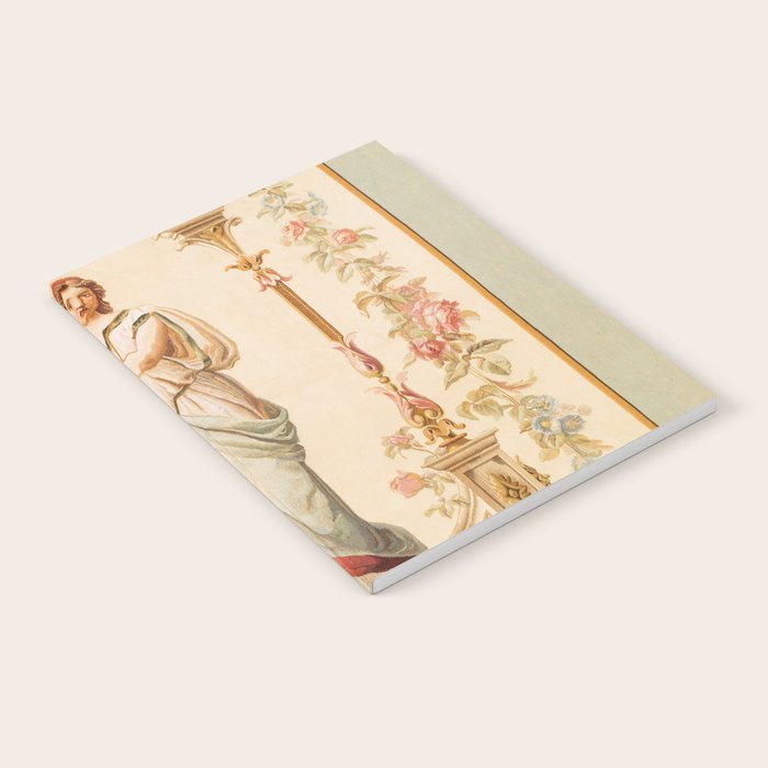 French Aubusson  Antique Tapestry Print Notebook Gallery Image 1