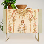 French Aubusson  Antique Tapestry Print Credenza Gallery Image 1