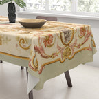 French Aubusson  Antique Tapestry Print Tablecloth Gallery Image 3