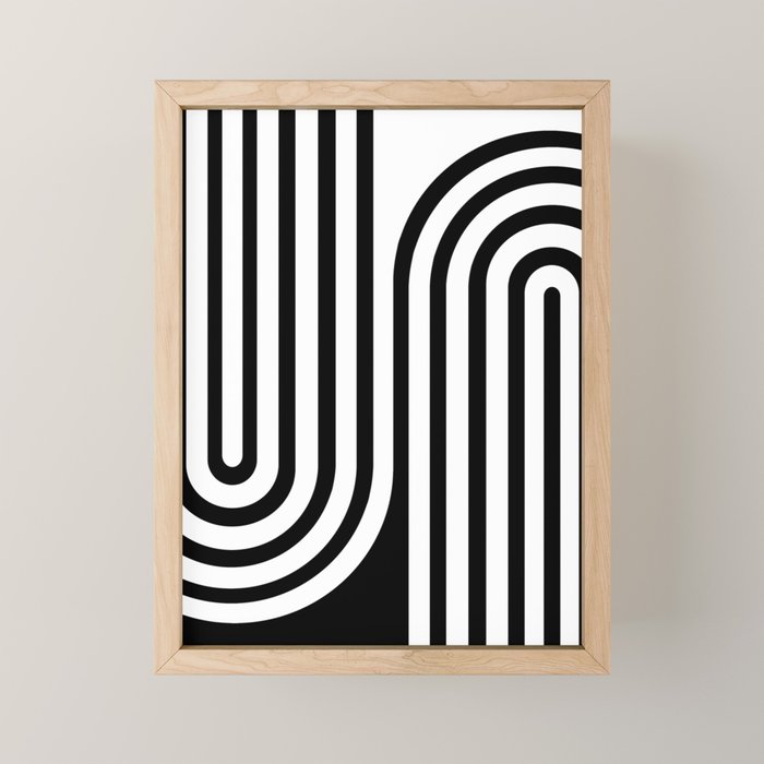 Bold Curvature Stripes XXXVI Mini Art Print Gallery Image 1
