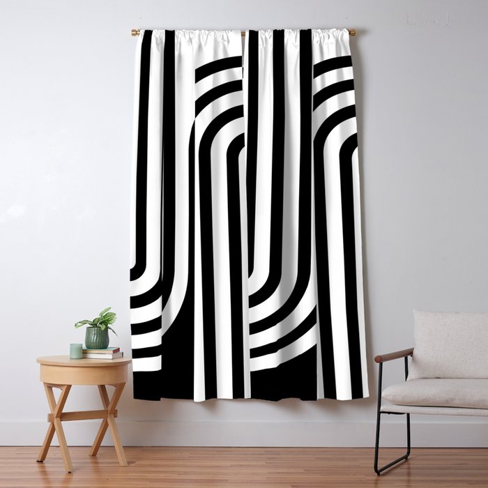 Bold Curvature Stripes XXXVI Window Curtain Gallery Image 5