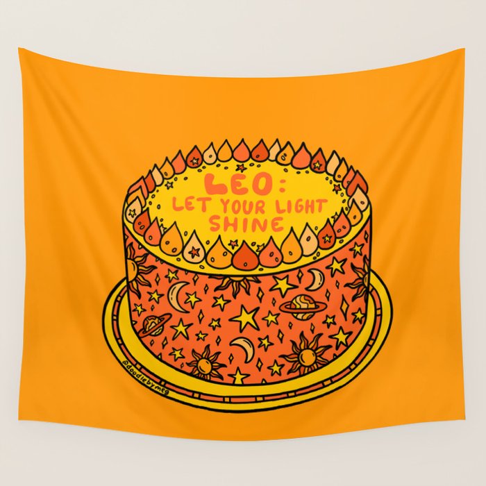 Leo Cake Wall Tapestry Gallery Image 4
