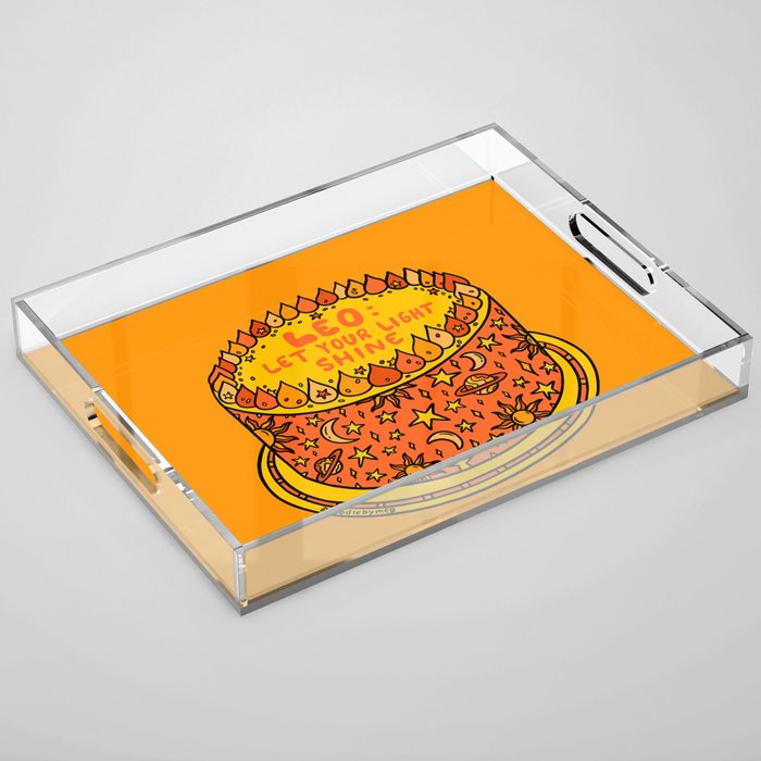 Leo Cake Acrylic Tray Gallery Image 1