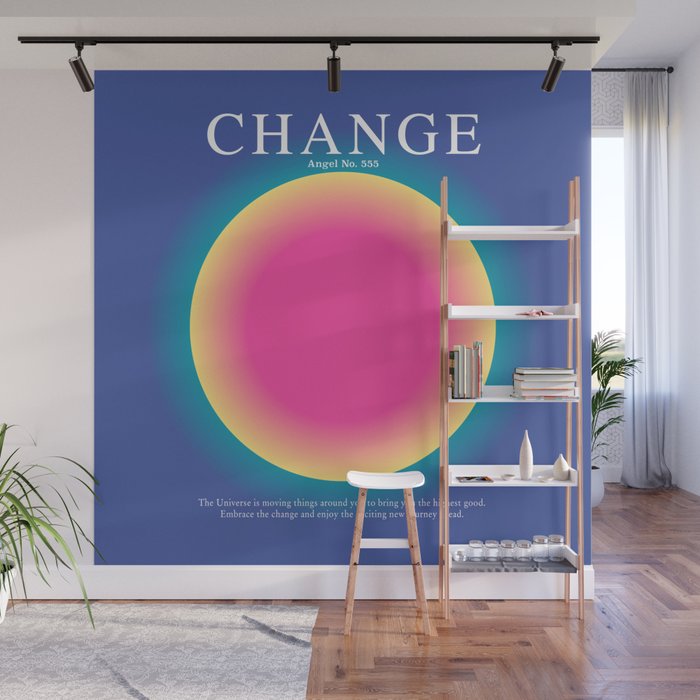 Gradient Angel Numbers: Angel Number 555 - Change Wall Mural Gallery Image 1