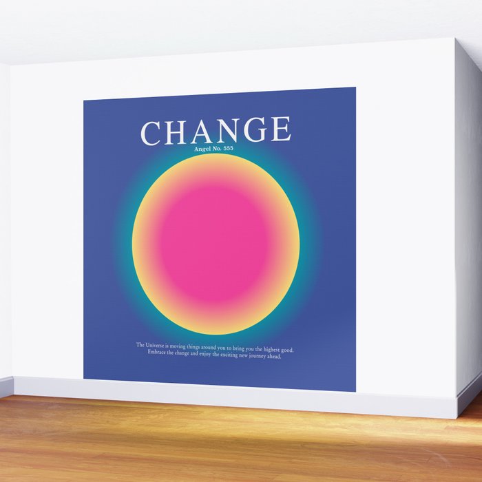 Gradient Angel Numbers: Angel Number 555 - Change Wall Mural Gallery Image 2