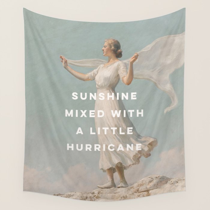 Sunshine Mixed With a Little Hurricane, Feminist Wall Tapestry Gallery Image 4