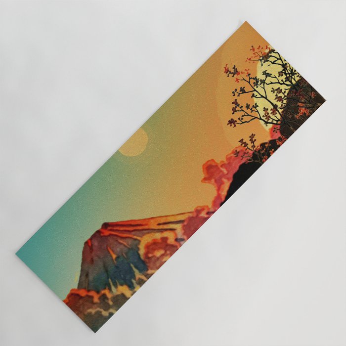 New Year's Morning in Shades of Orange - Nature Landscape Yoga Mat Gallery Image 1