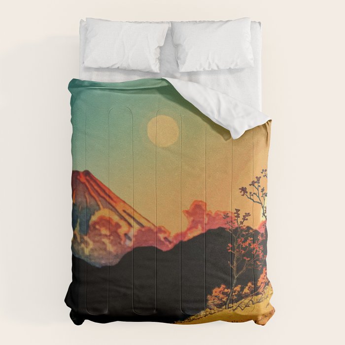 New Year's Morning in Shades of Orange - Nature Landscape Comforter Gallery Image 6